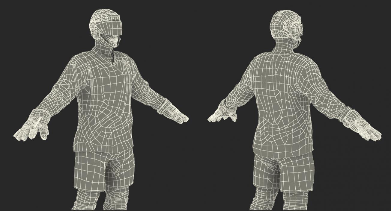 3D Hockey Player Generic 4 model