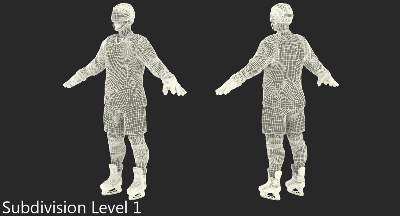 3D Hockey Player Generic 4 model