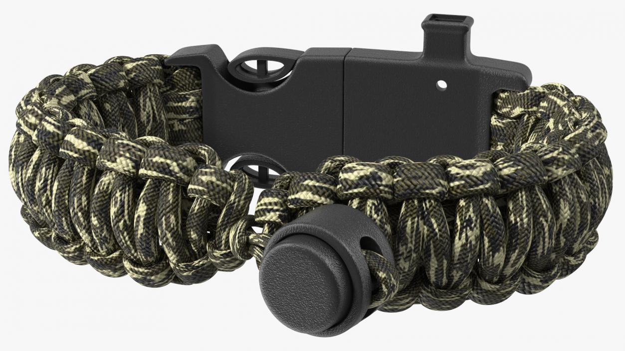 3D Paracord Survival Bracelet Camo