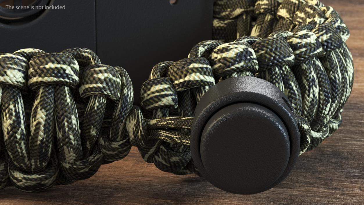 3D Paracord Survival Bracelet Camo