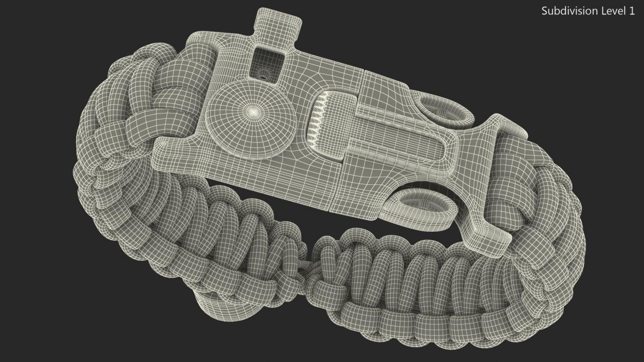 3D Paracord Survival Bracelet Camo