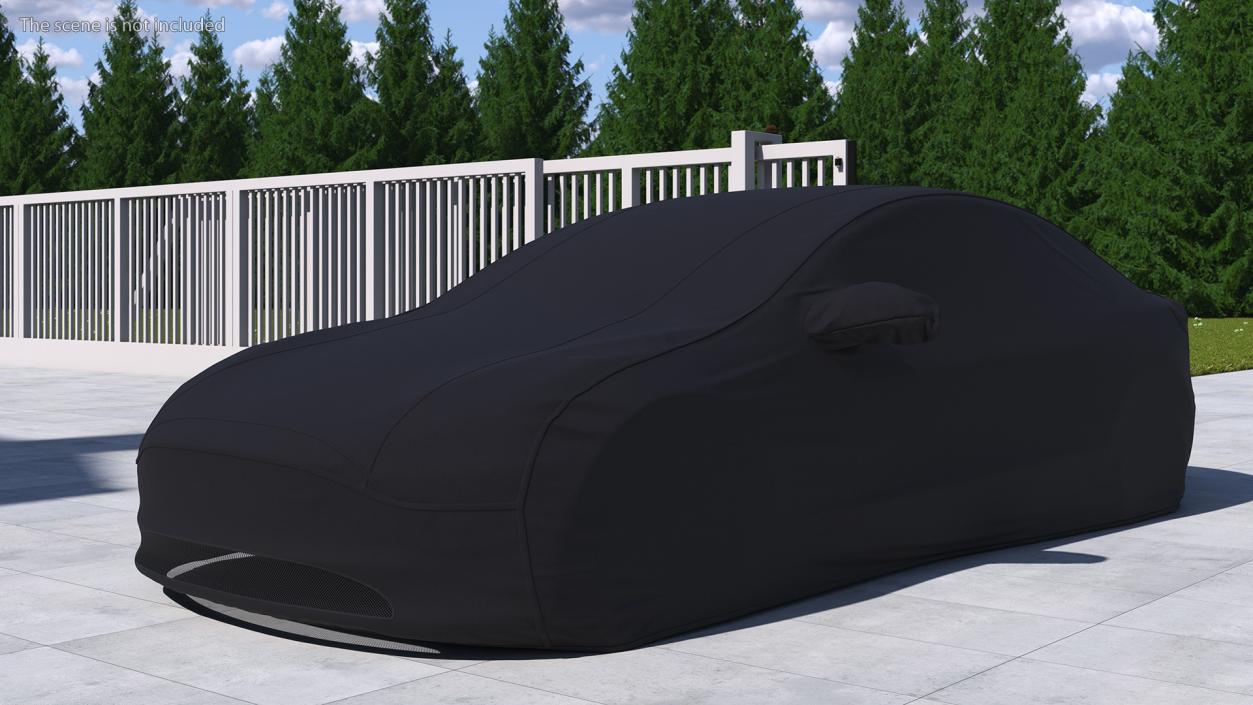 3D Car Cover for Tesla Model 3 Black model