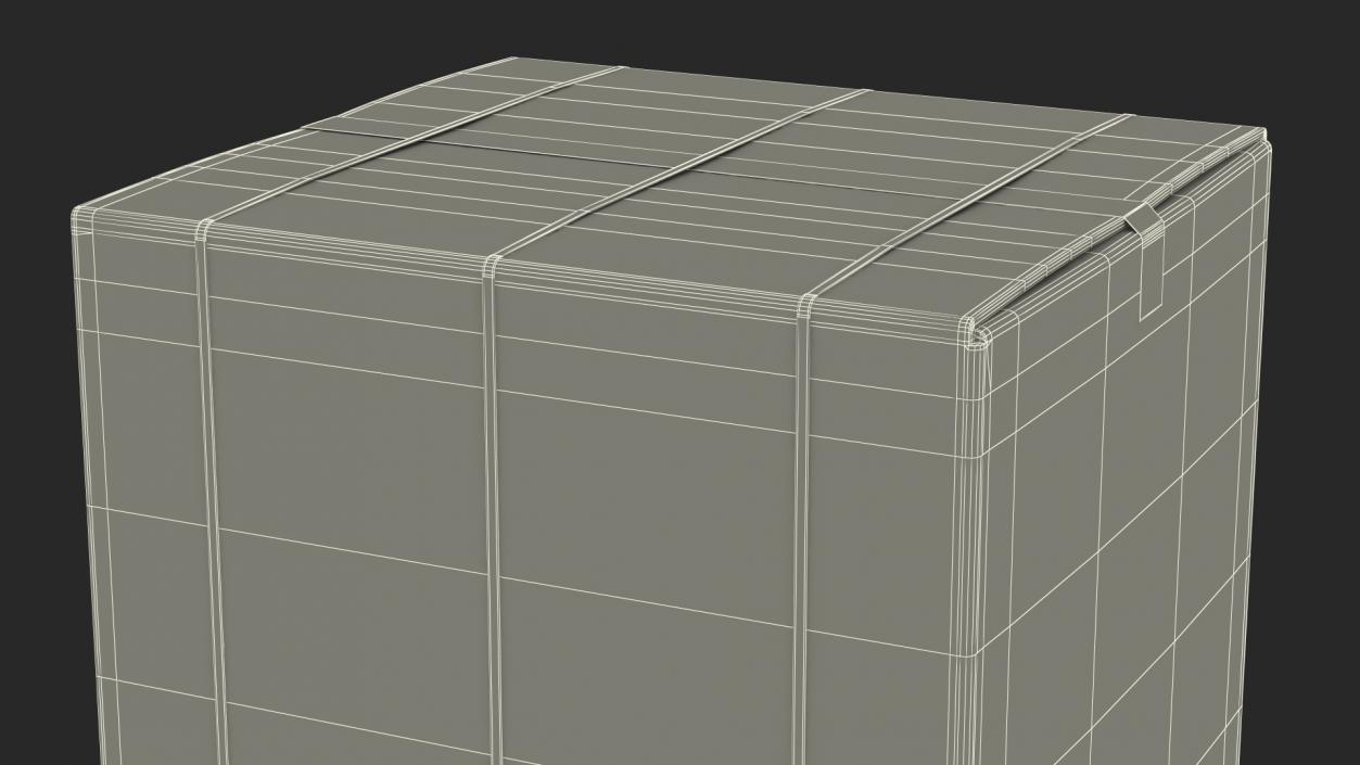 Old Fridge Cardboard Package Box 3D