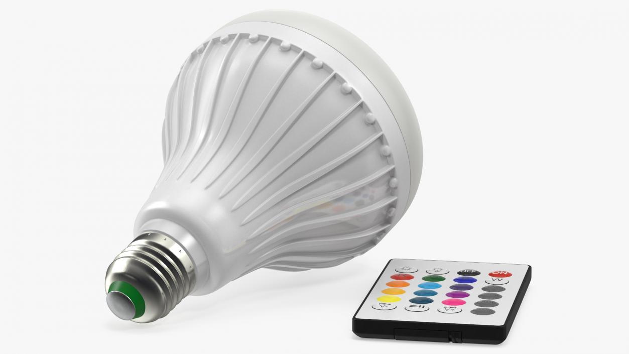 3D Led Smart Bulb Speaker with Remote Control Off