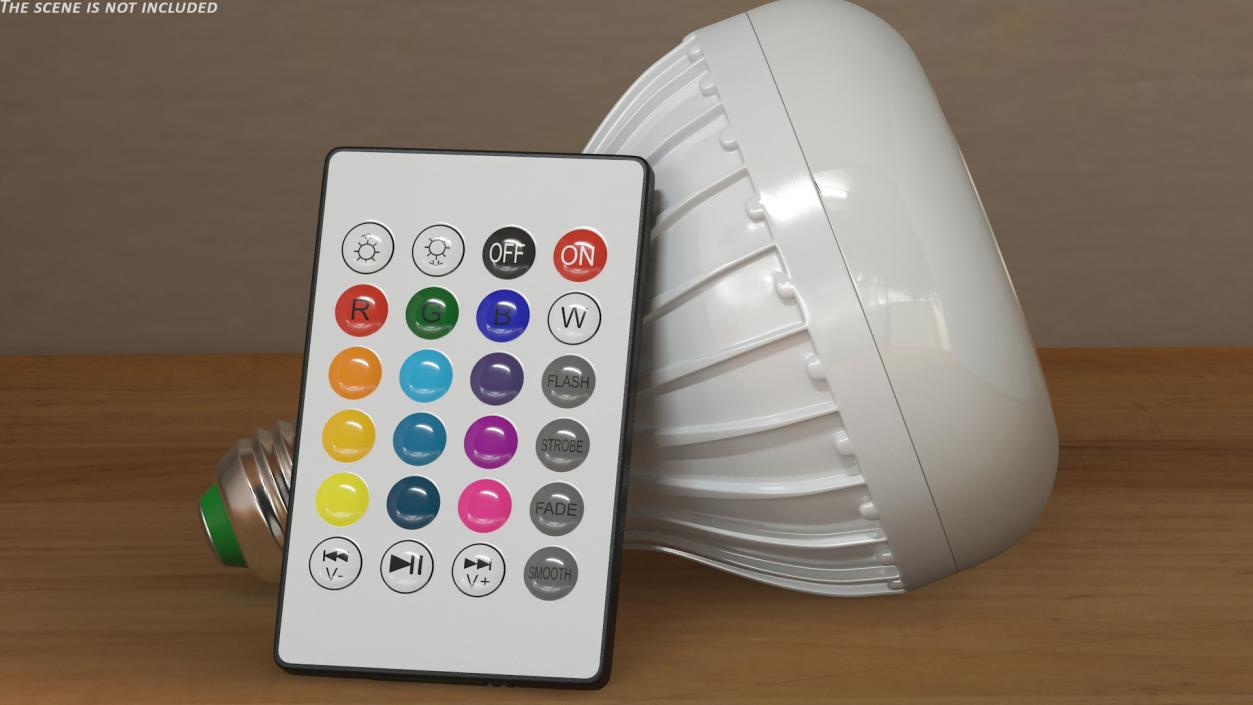 3D Led Smart Bulb Speaker with Remote Control Off