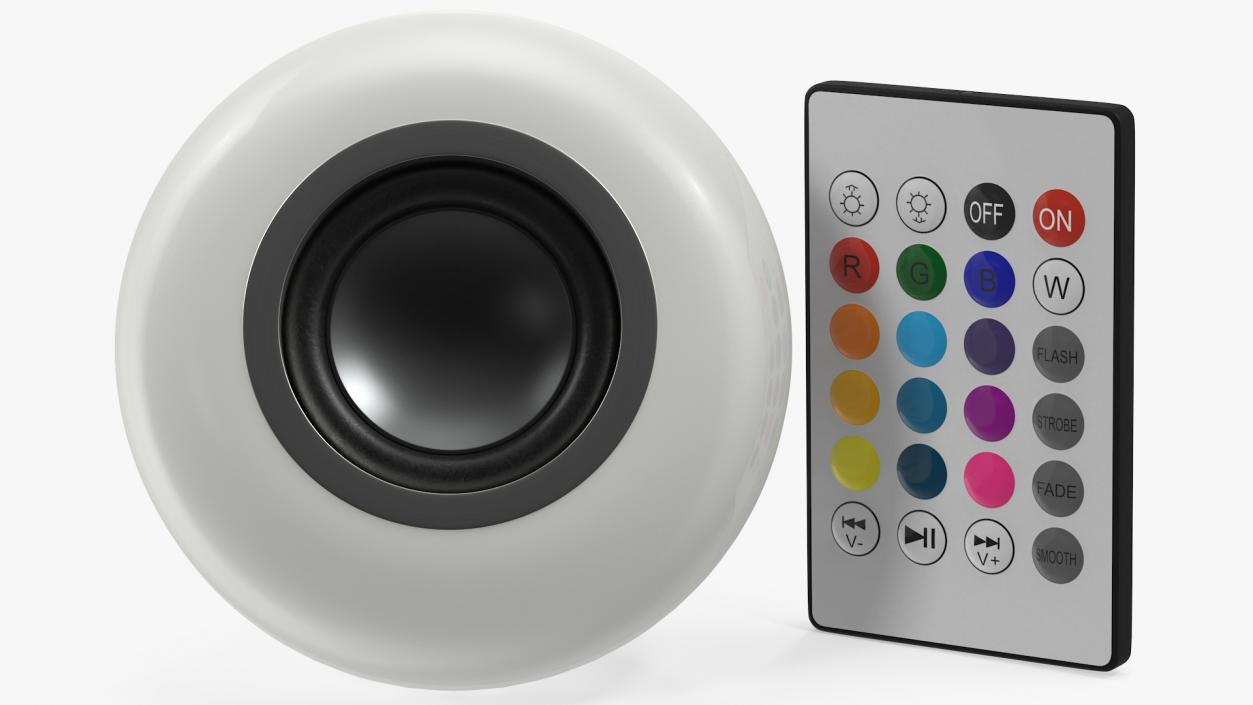 3D Led Smart Bulb Speaker with Remote Control Off