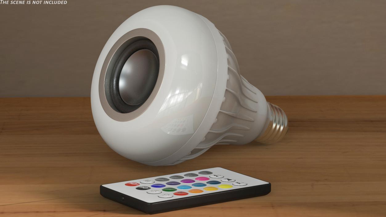 3D Led Smart Bulb Speaker with Remote Control Off