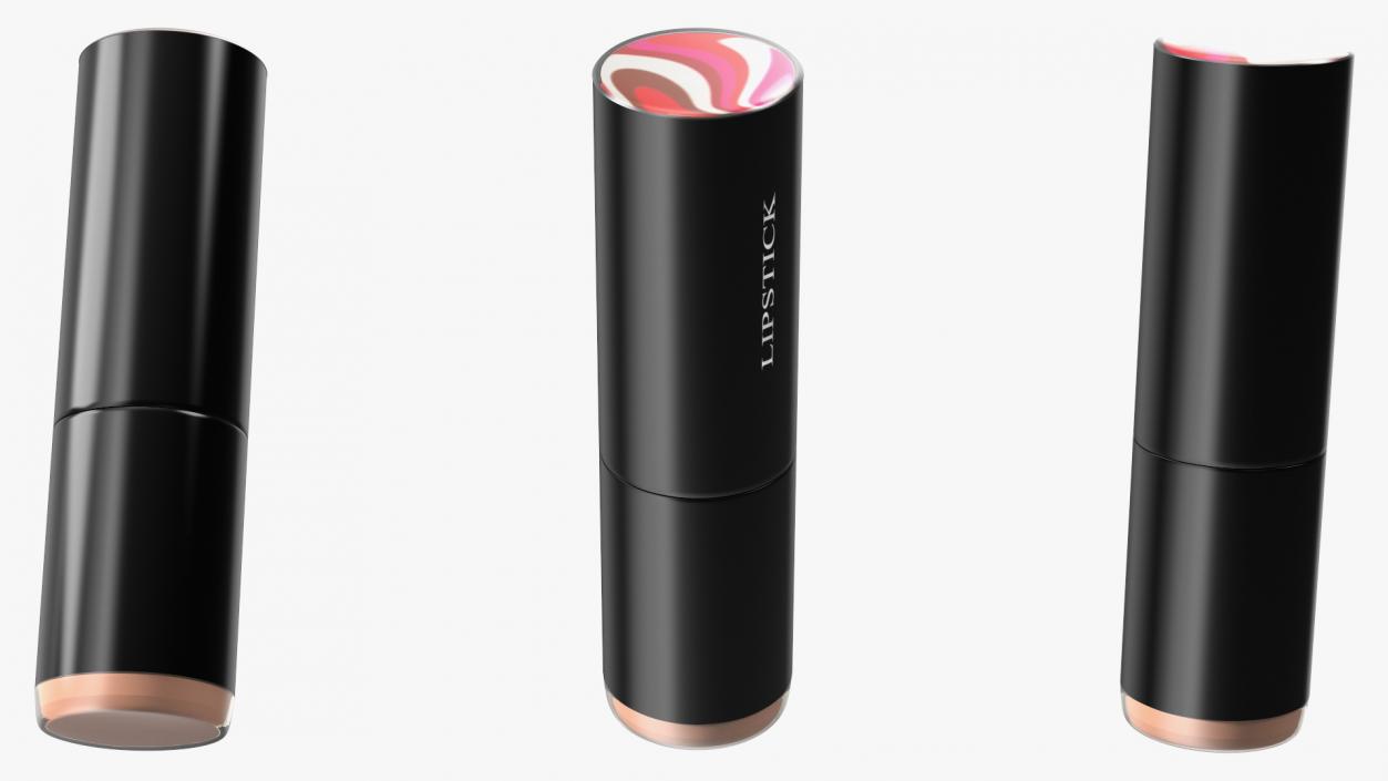 3D model Coral Round Lipstick Open