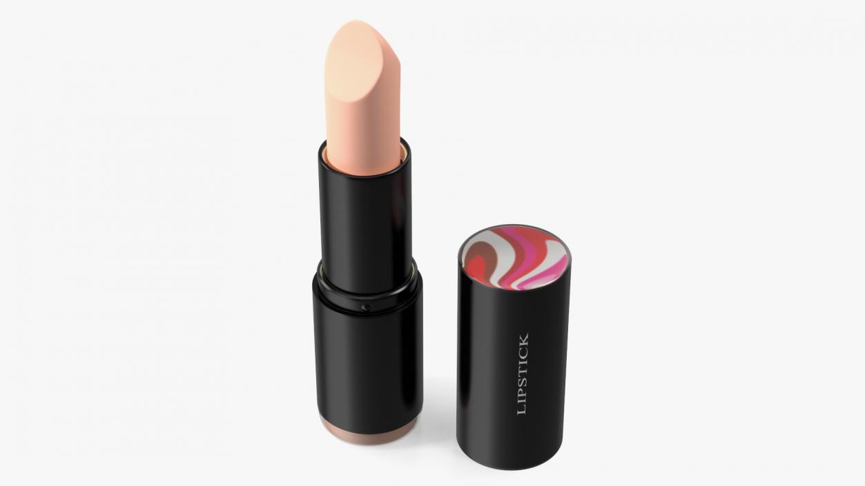 3D model Coral Round Lipstick Open