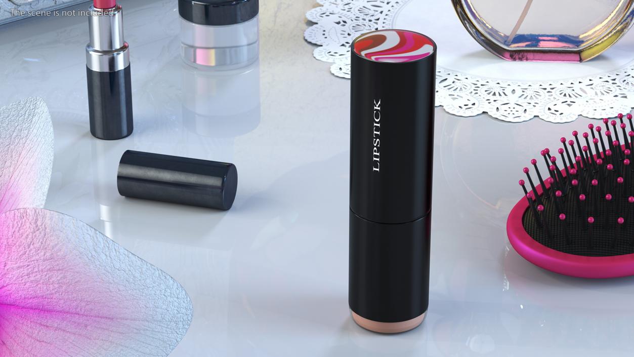 3D model Coral Round Lipstick Open