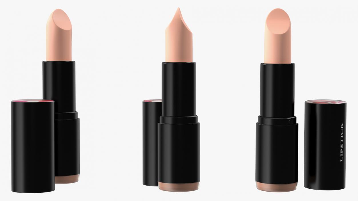 3D model Coral Round Lipstick Open