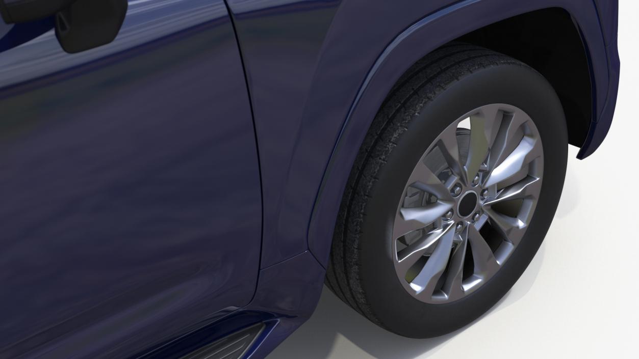 3D model Dark Blue  SUV Simplified