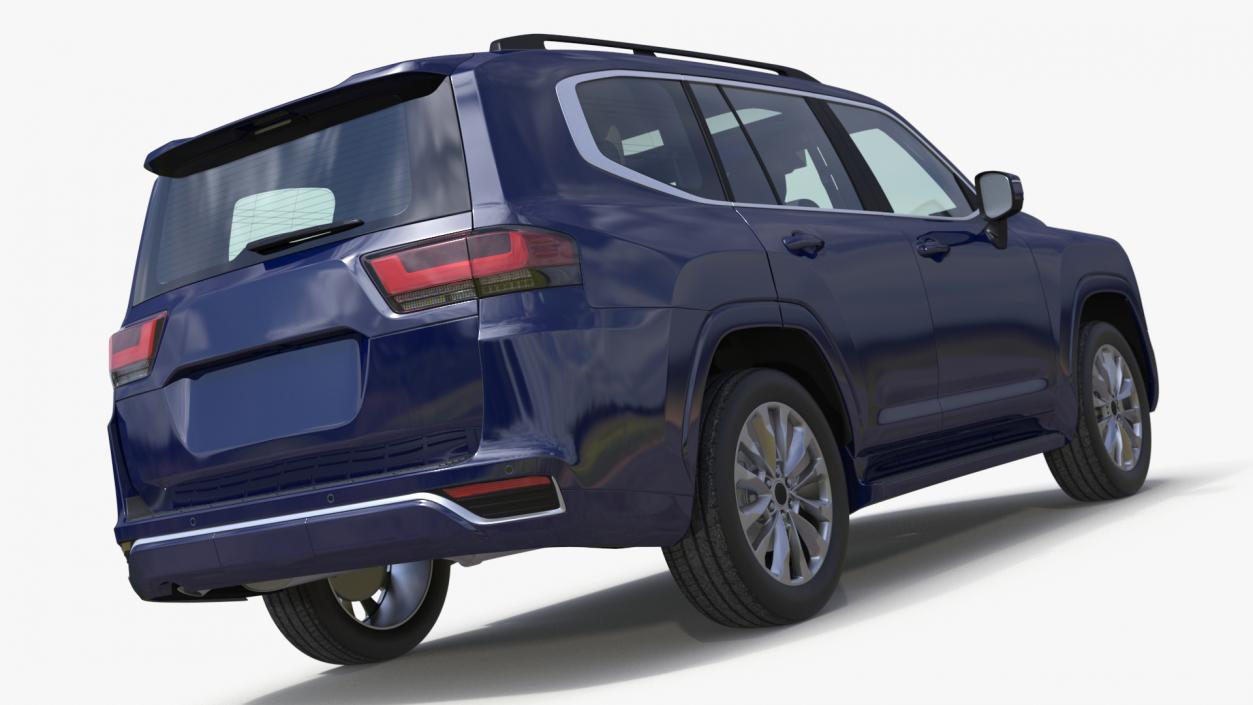 3D model Dark Blue  SUV Simplified