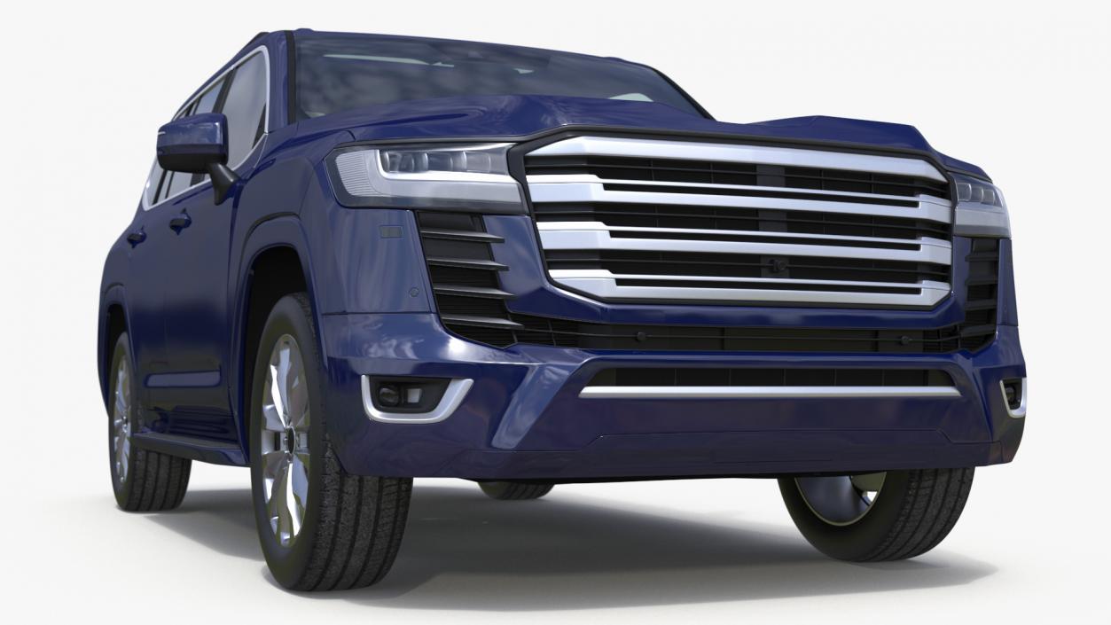 3D model Dark Blue  SUV Simplified