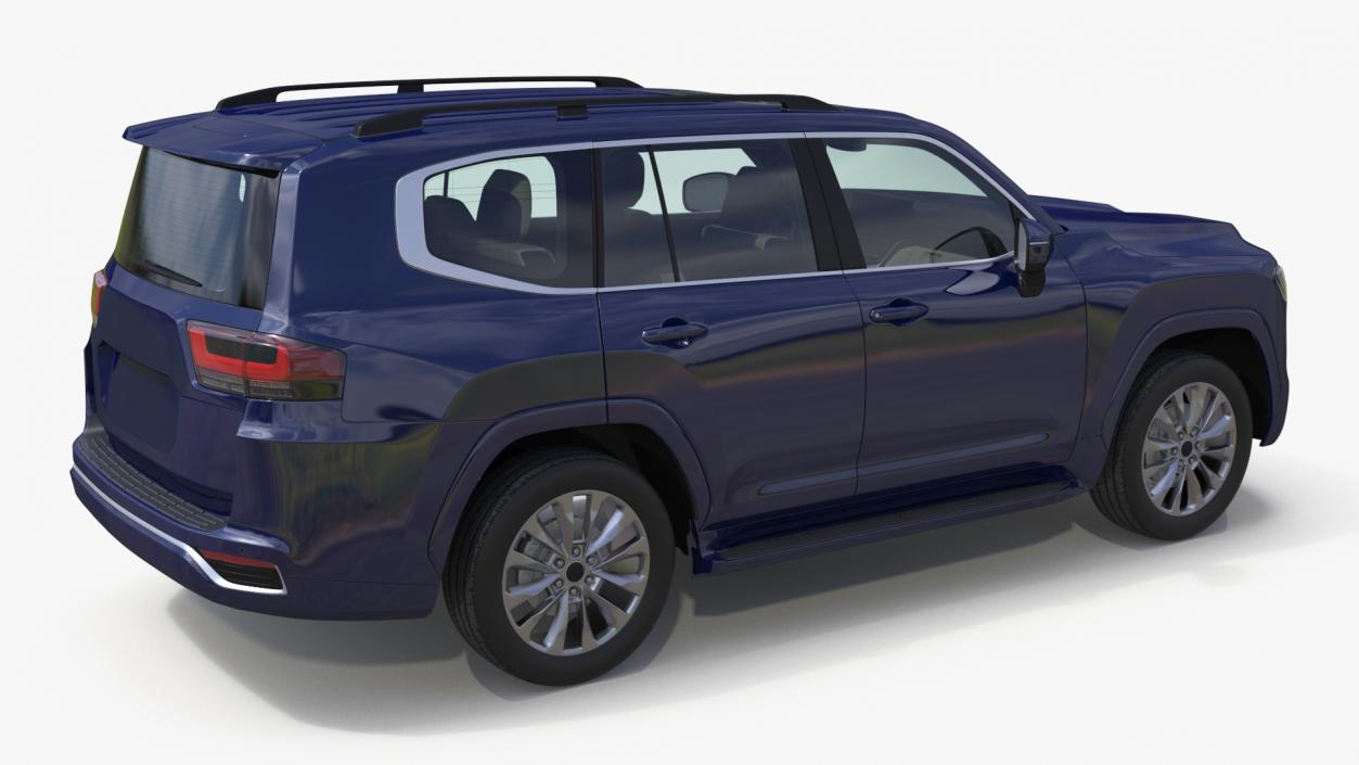 3D model Dark Blue  SUV Simplified