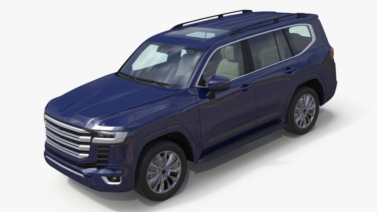 3D model Dark Blue  SUV Simplified