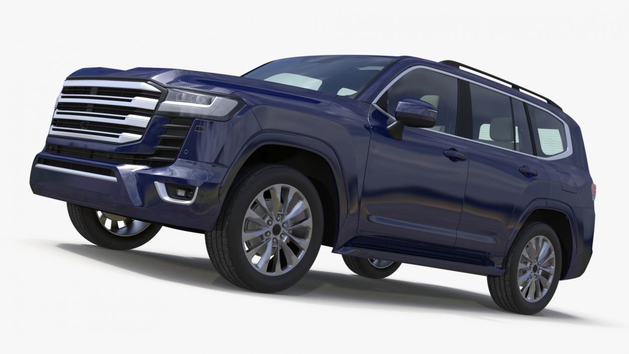 3D model Dark Blue  SUV Simplified