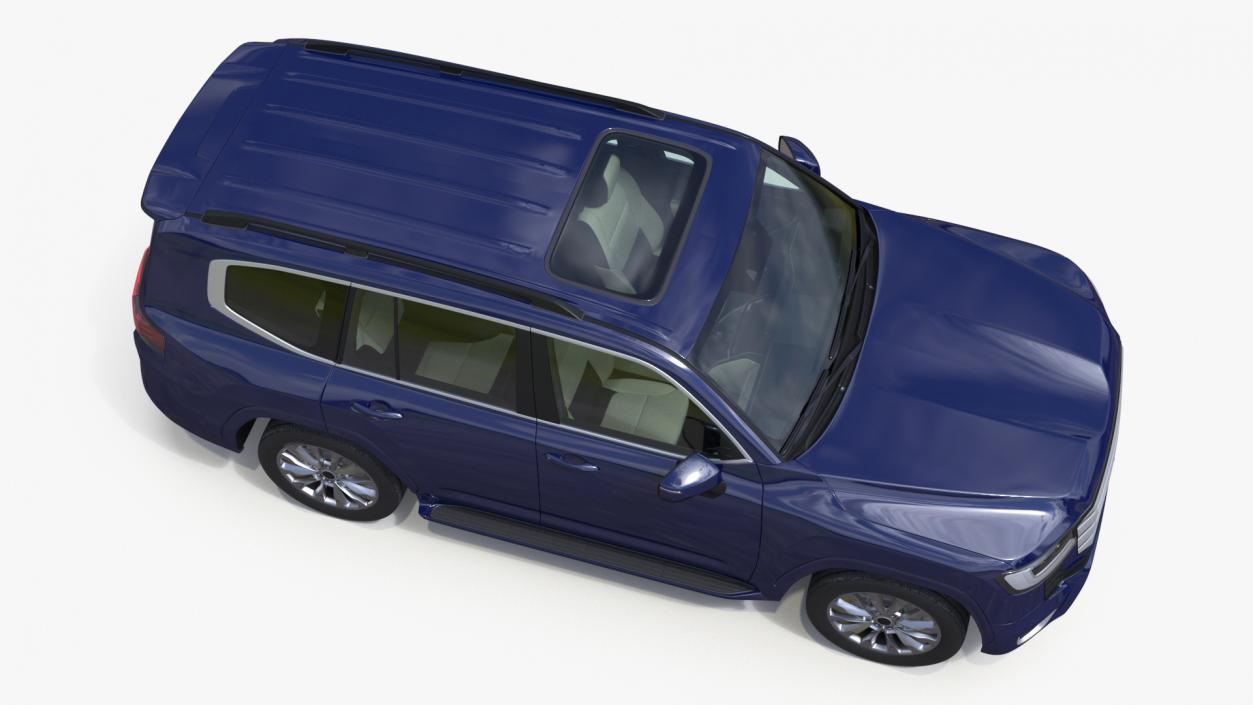 3D model Dark Blue  SUV Simplified