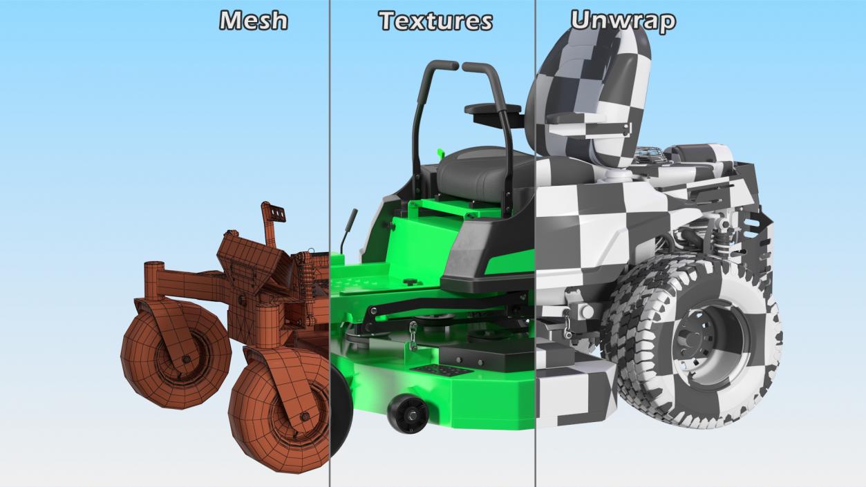 3D Zero Turn Lawn Mower Generic model