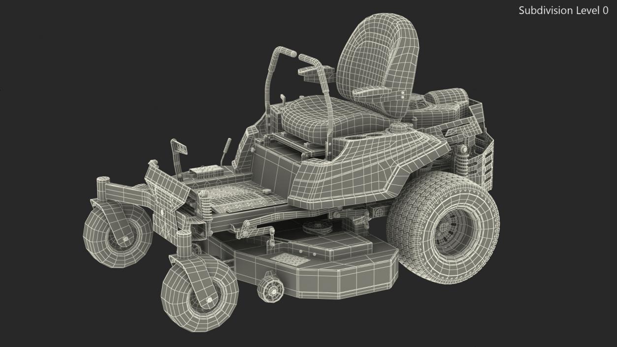 3D Zero Turn Lawn Mower Generic model