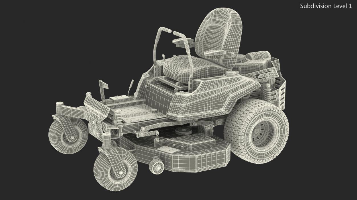 3D Zero Turn Lawn Mower Generic model