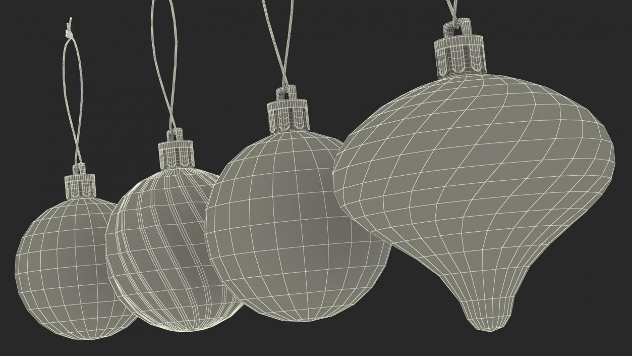 3D Assorted Christmas Ball Ornament Set