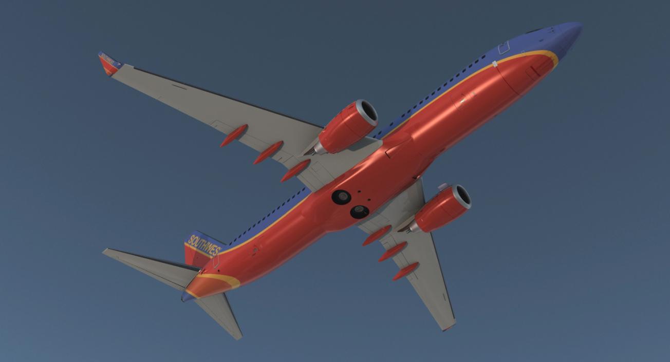 3D Boeing 737-800 Southwest Airlines model