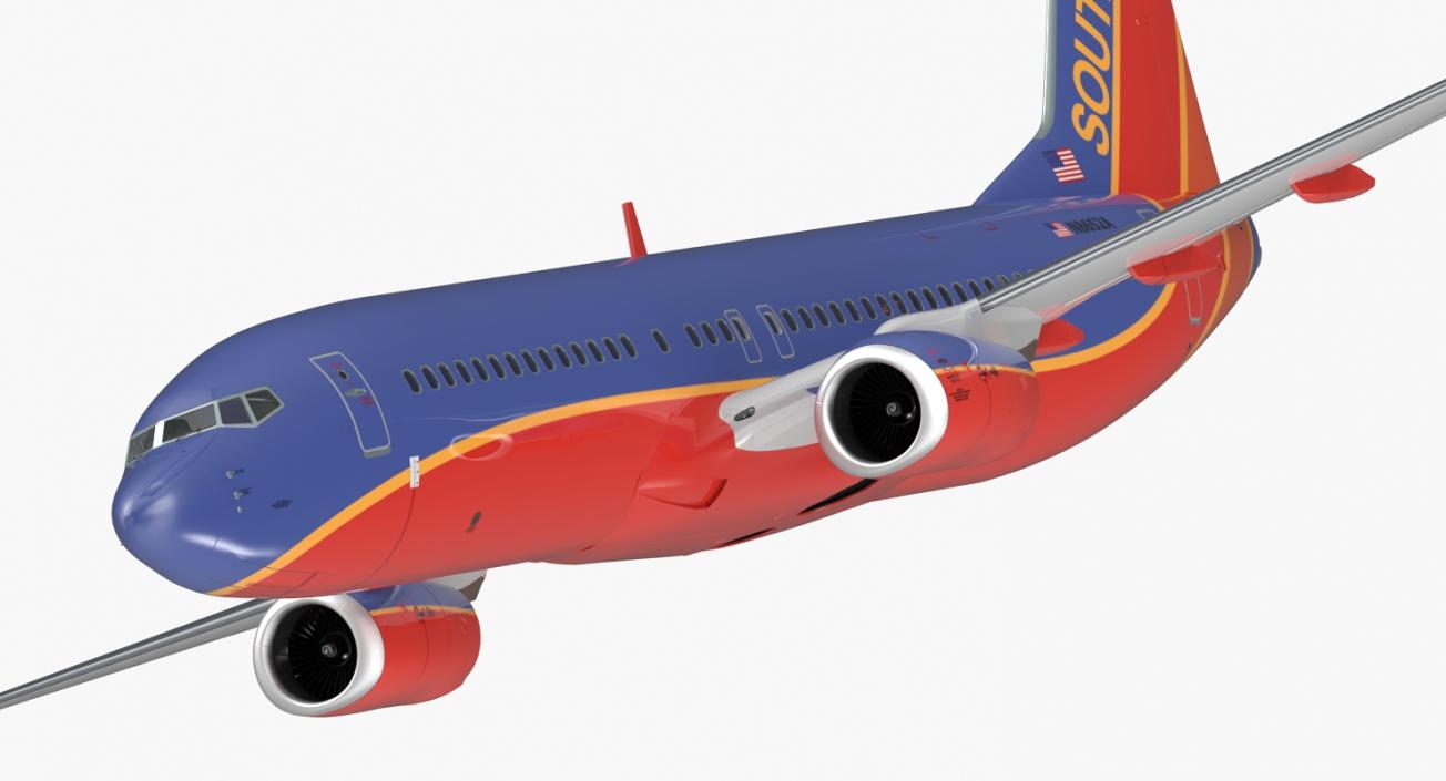 3D Boeing 737-800 Southwest Airlines model