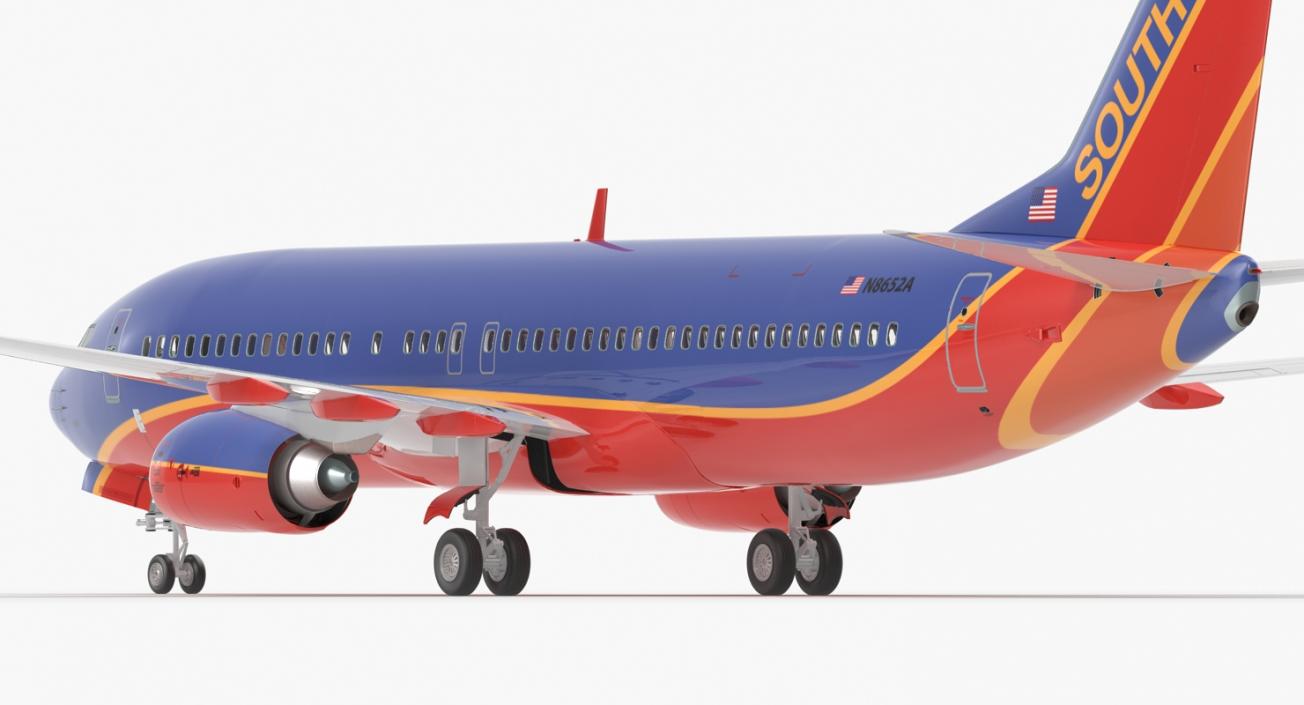 3D Boeing 737-800 Southwest Airlines model