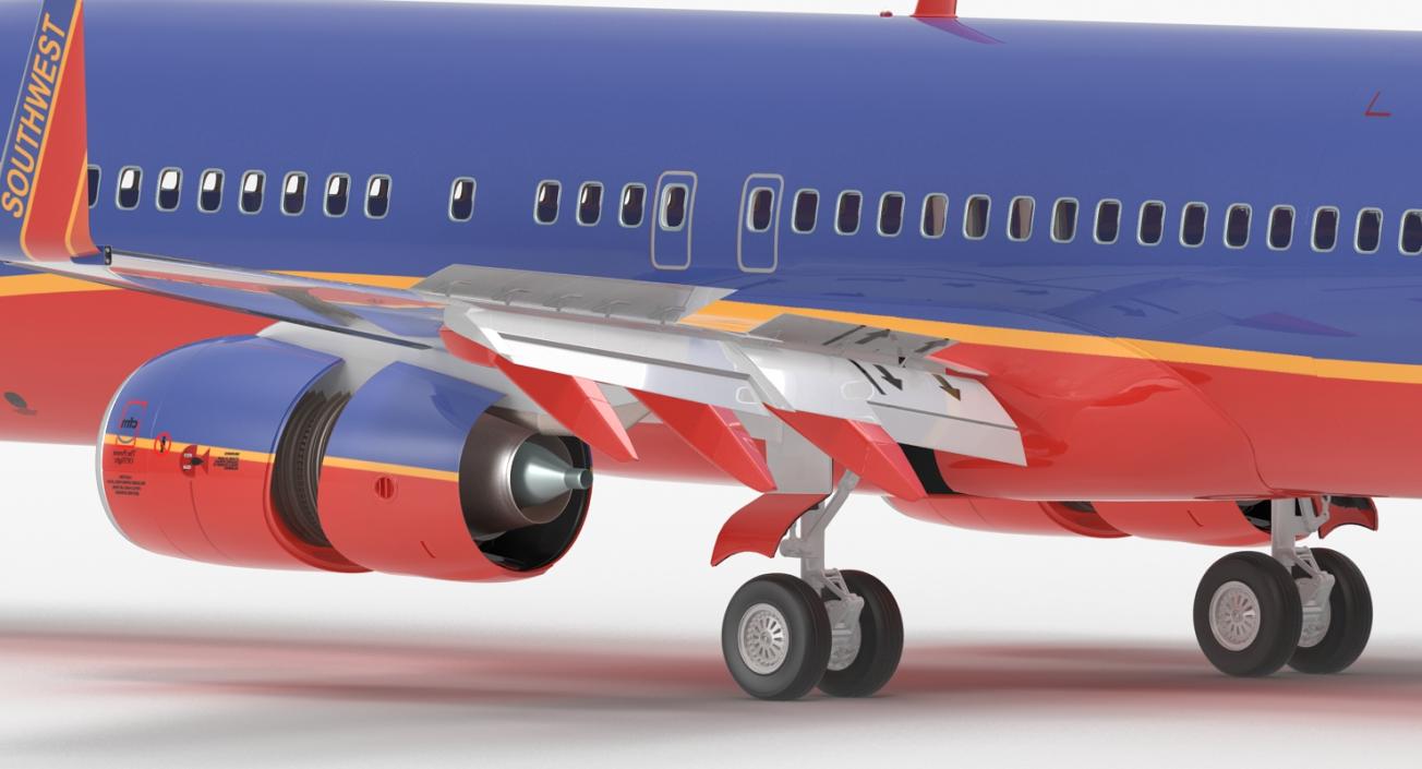 3D Boeing 737-800 Southwest Airlines model