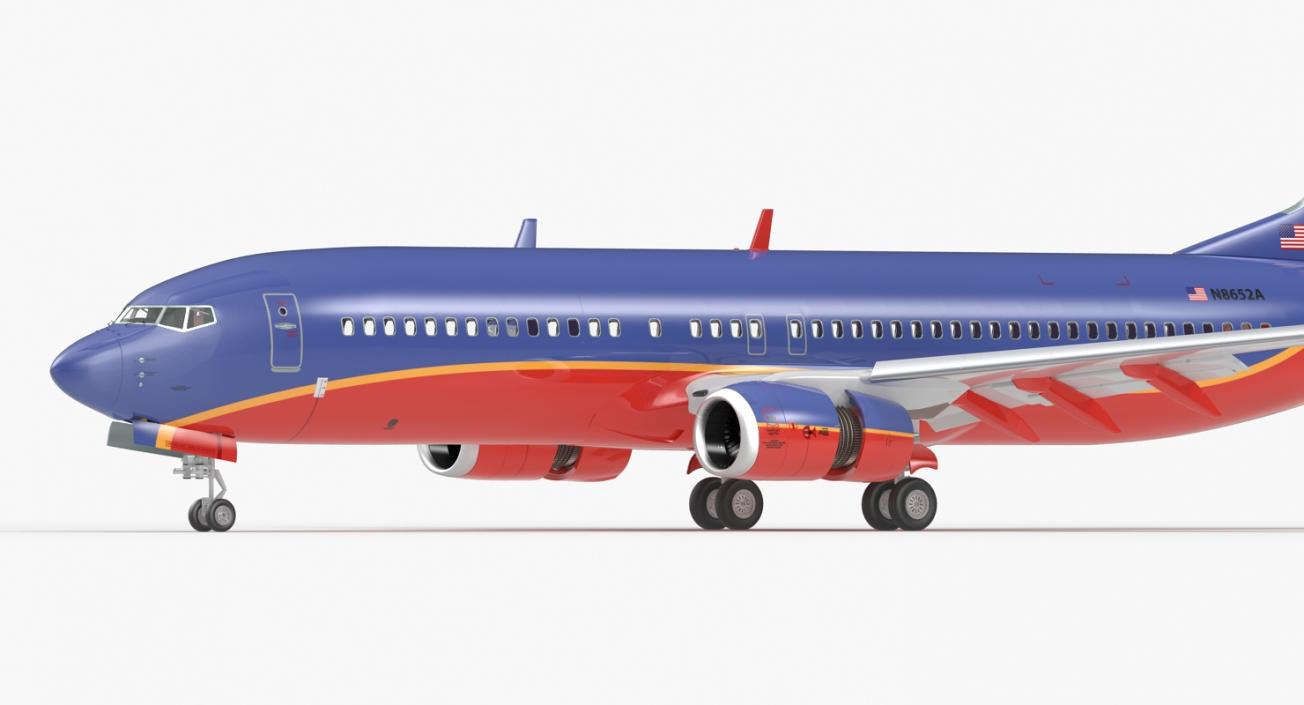 3D Boeing 737-800 Southwest Airlines model