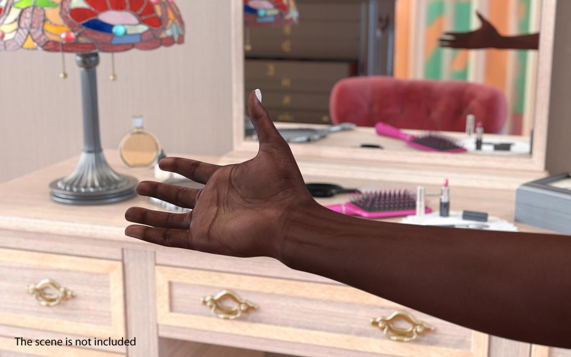 African Female Hand 3D model