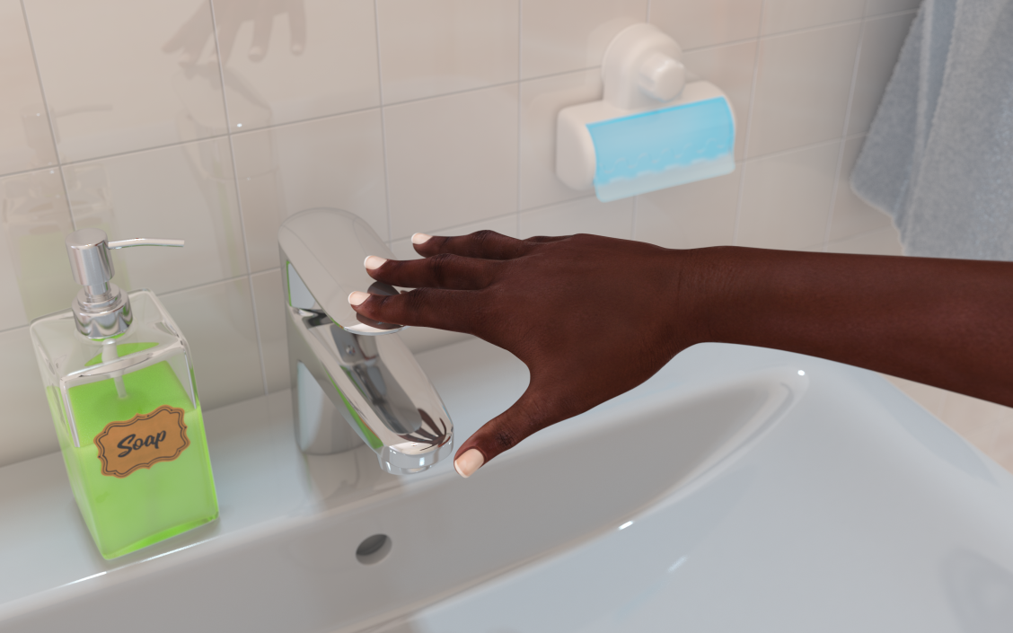 African Female Hand 3D model