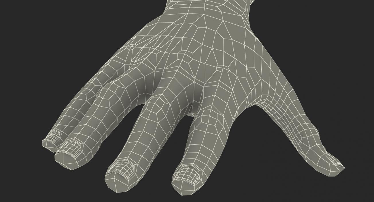 African Female Hand 3D model