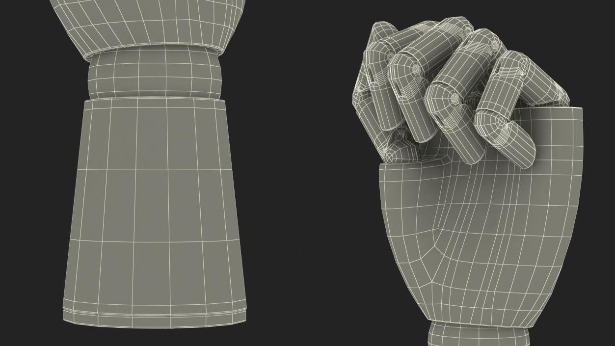 3D Wooden Hand for Drawing Fist Pose model