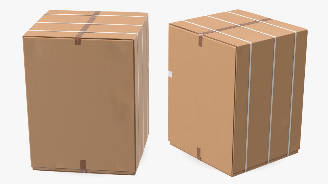 3D Large Shipping Cardboard Box model