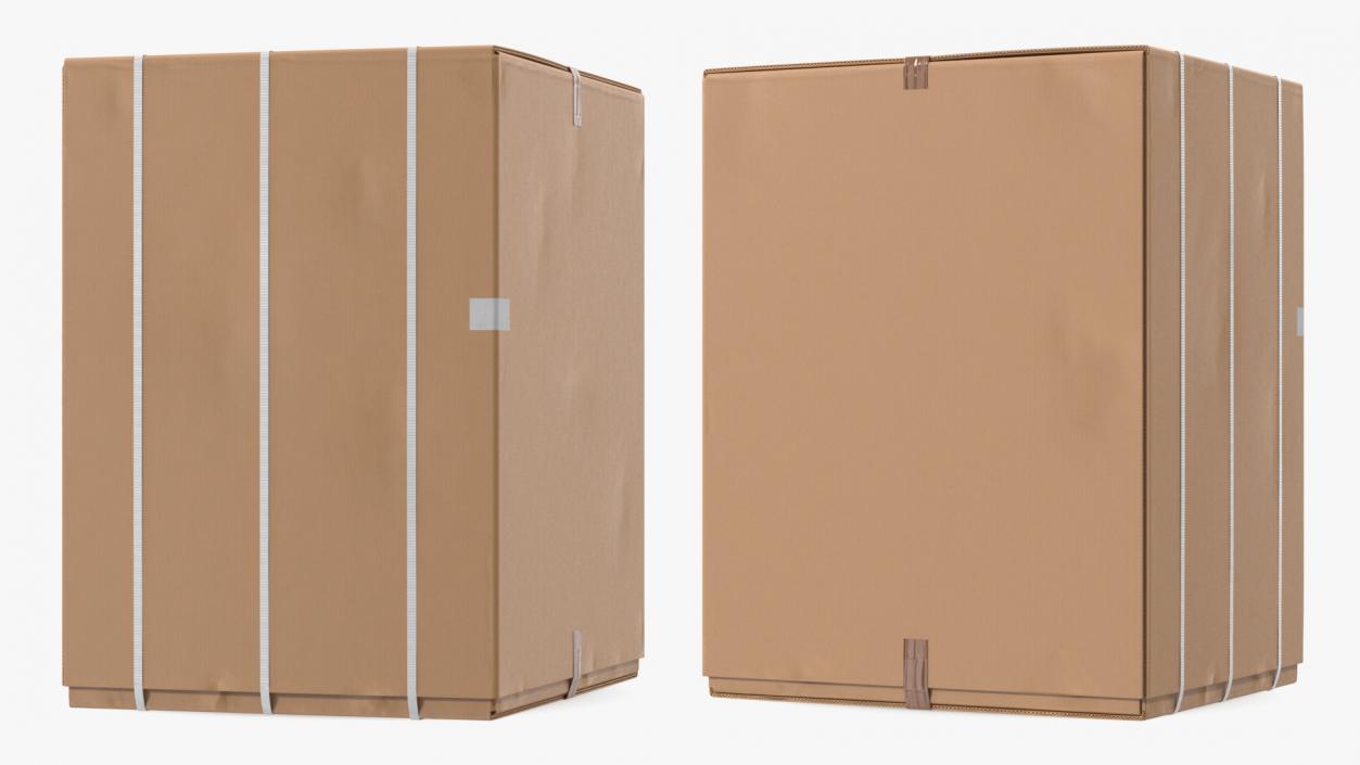 3D Large Shipping Cardboard Box model