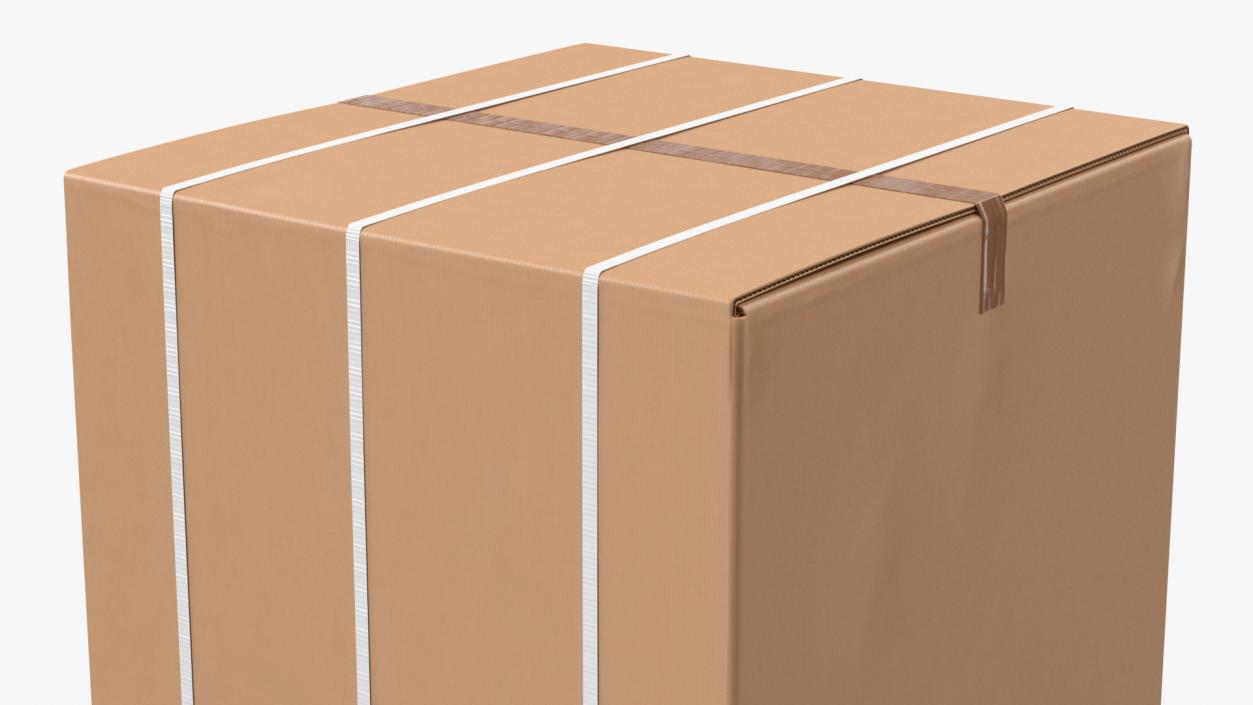 3D Large Shipping Cardboard Box model