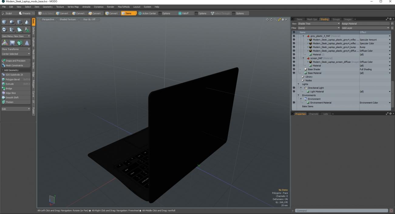 Modern Sleek Laptop 3D model