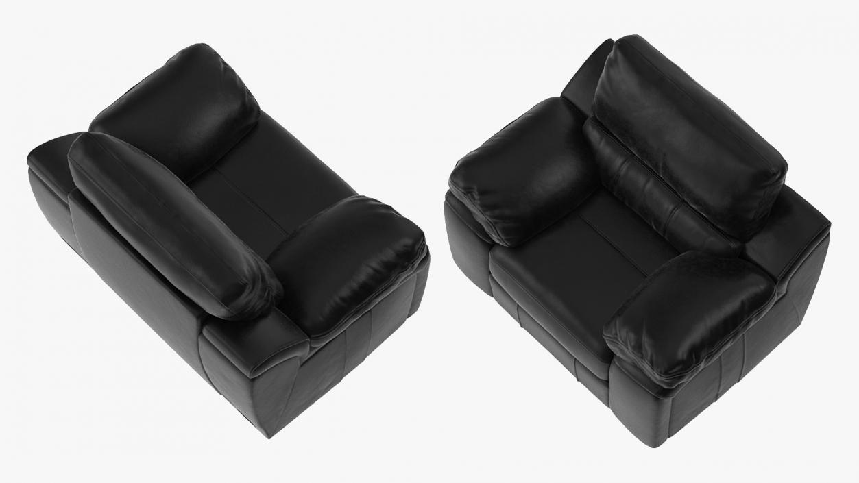 Black Leather Chair 3D model