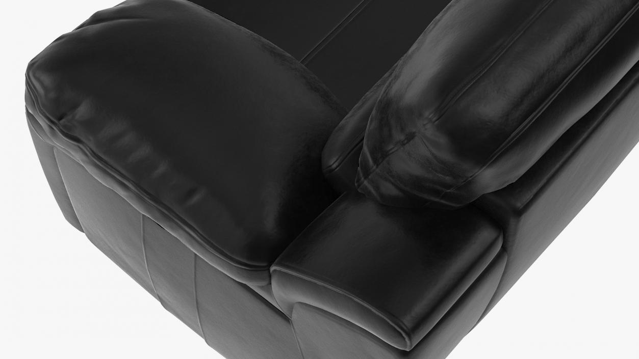 Black Leather Chair 3D model