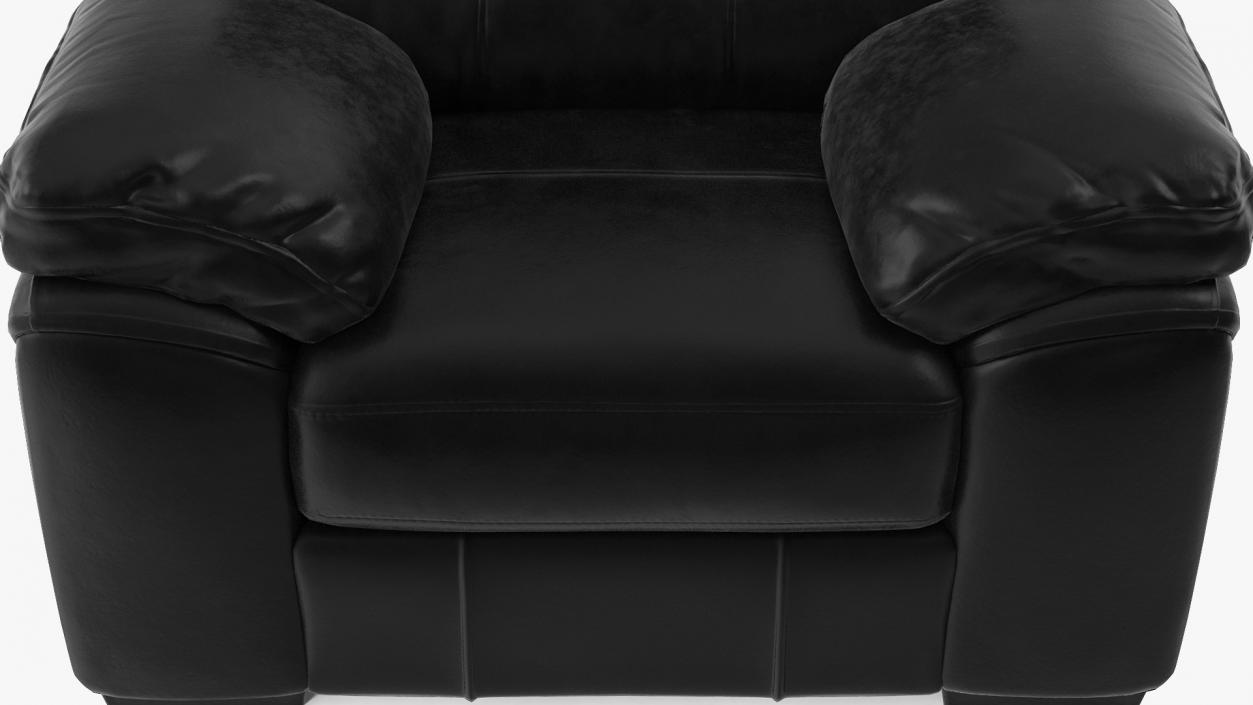 Black Leather Chair 3D model