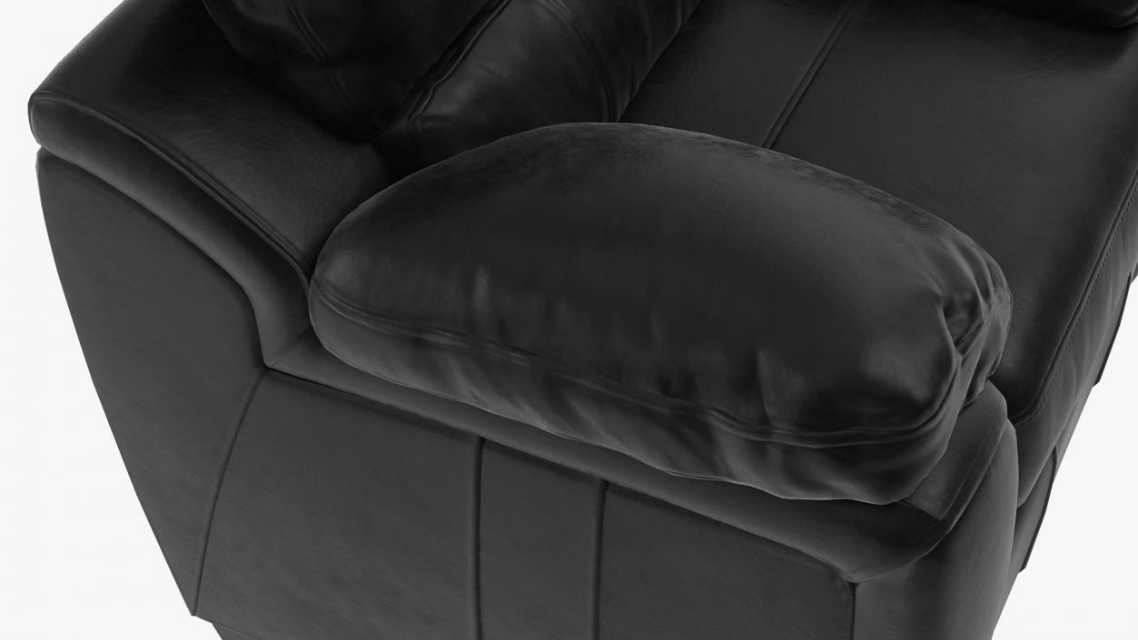 Black Leather Chair 3D model