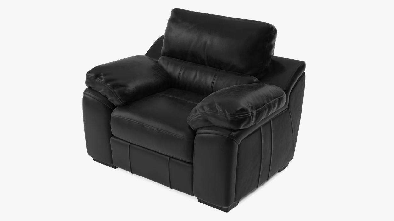 Black Leather Chair 3D model