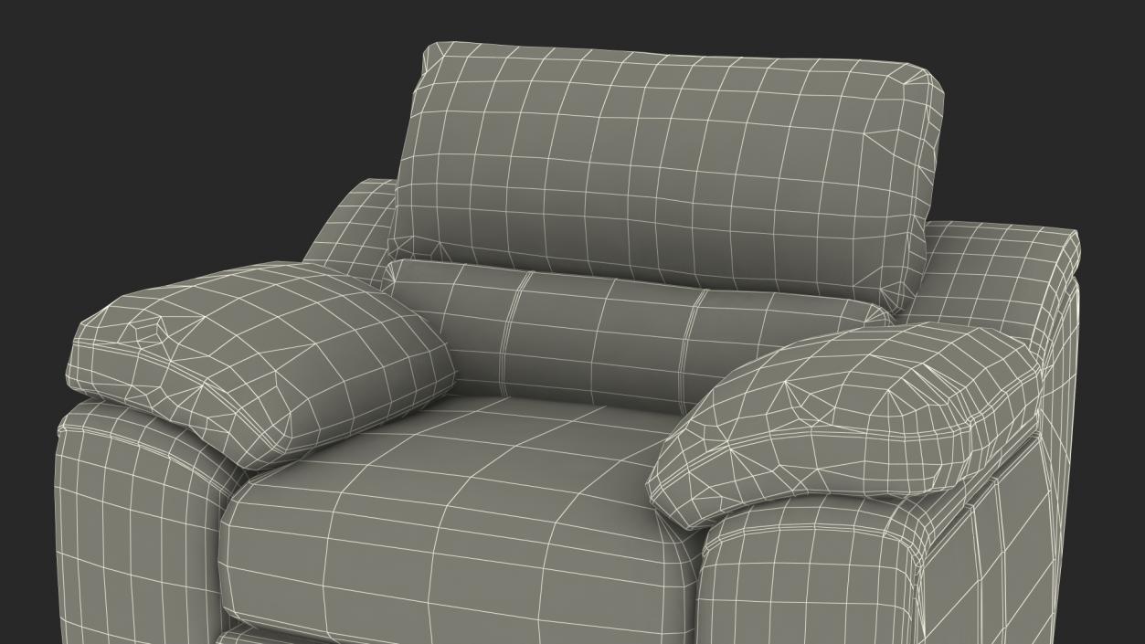 Black Leather Chair 3D model