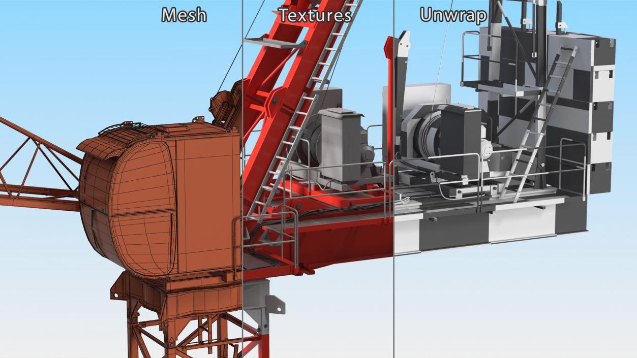 3D Construction Tower Crane 2