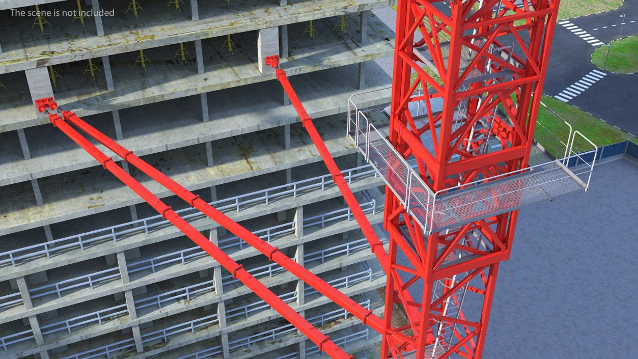 3D Construction Tower Crane 2