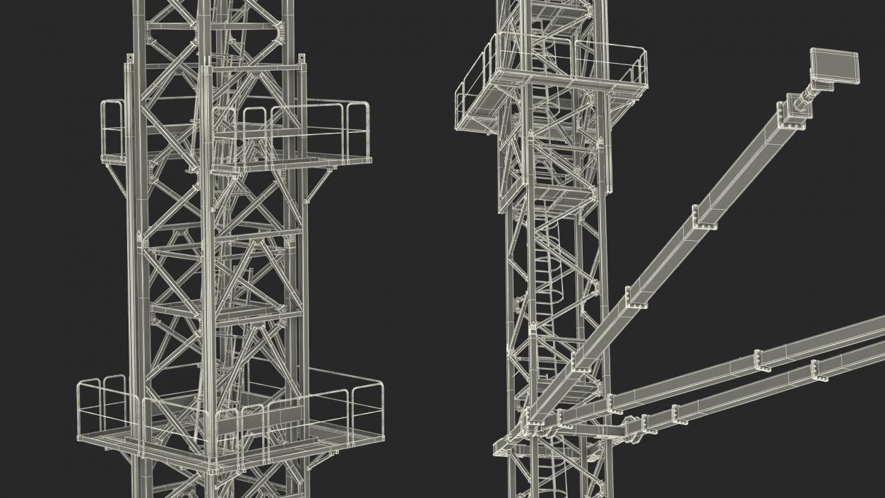 3D Construction Tower Crane 2