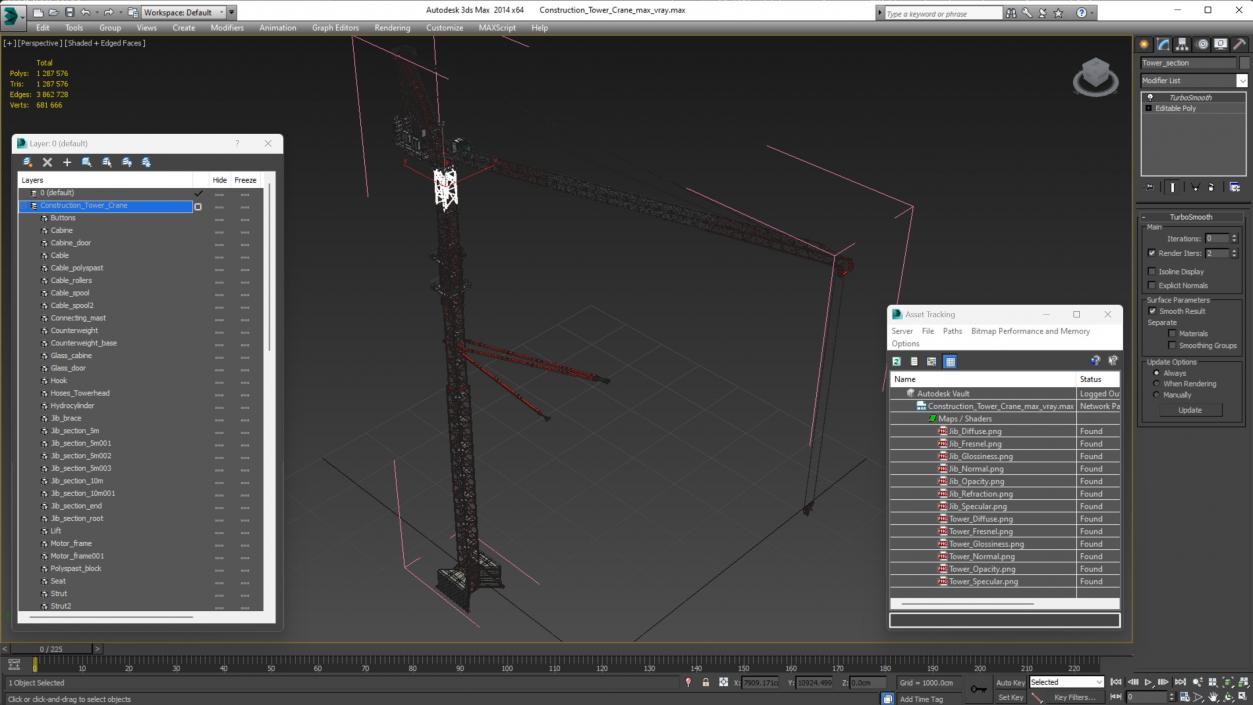 3D Construction Tower Crane 2