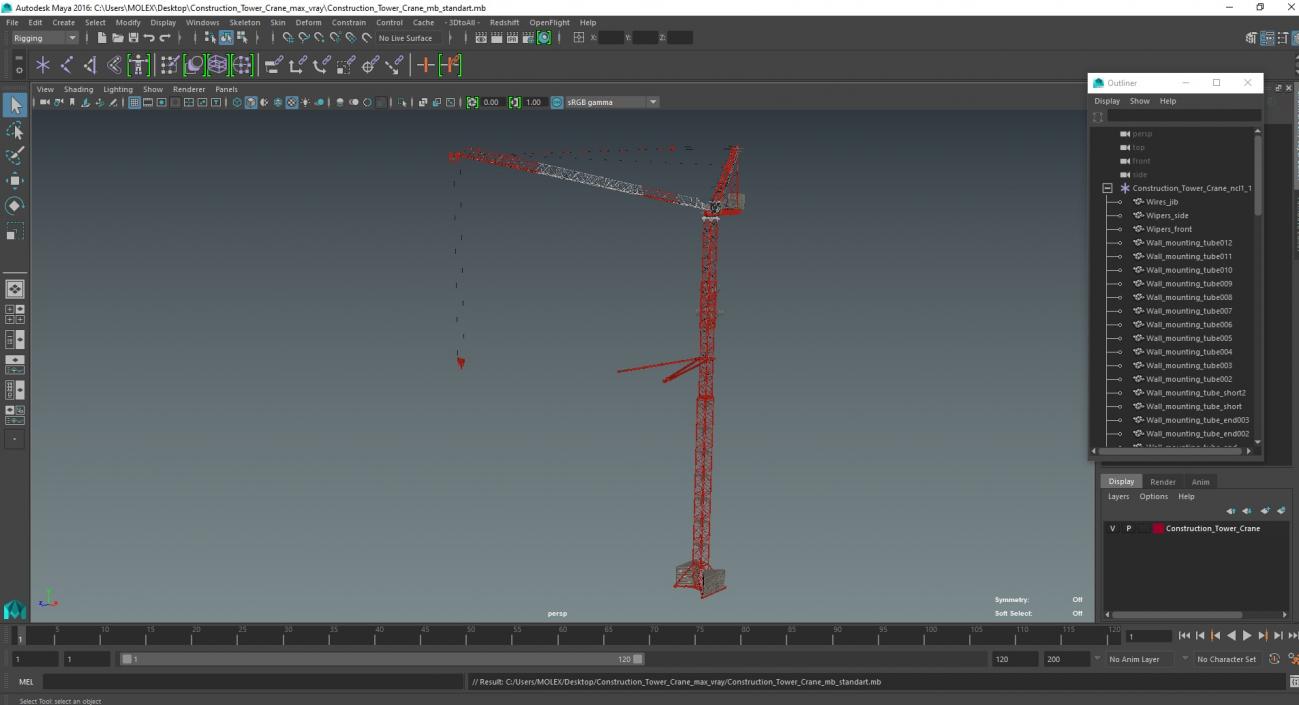 3D Construction Tower Crane 2